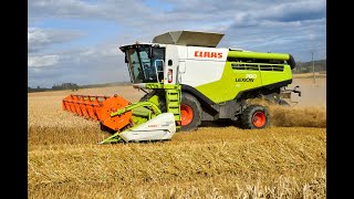 Quentin Monfort travaux agricole a la moisson des froments avec une Claas Lexion 760 vario 930 [upl. by Mackoff]