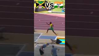 Jamaica🇯🇲vsIndia🇮🇳competition 💪😈shorts longjump competition indiavsjamaica powerofindia [upl. by Boff]