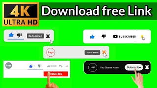 Top 5 Subscribe Button Green Screen  Green Screen subscribe button 👉No Copyright Free Download [upl. by Atinauj]