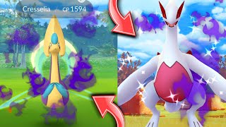 🧐New SHADOW CRESSELIA from giovanni in pokemon go [upl. by Nylidnarb751]