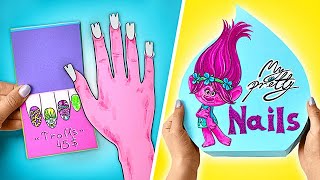 WOW Fantasy Paper Manicure Design💖 Paper Makeover Fun amp Easy Crafts by Imagine PlayWorld [upl. by Ylrrad]