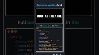 STOP Using Boring Fonts Learn Animated Variable Font CSS coding [upl. by Wallache]