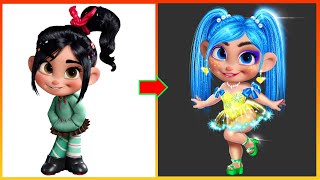 WreckIt Ralph 2 Vanellope Glow Up Into Inside Out 2  Vanellope Transformation Compilation [upl. by Attem]