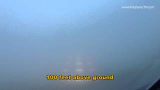 Airbus A320 autoland ILS CAT III RVR 300 very low visibility landing [upl. by Anek]