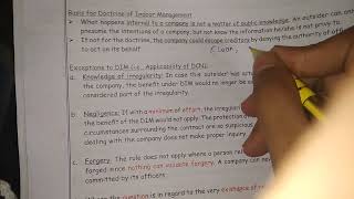 doctrine of indoor management and its exceptions  applicabiity of doctrine of constructive notice [upl. by Lorri]