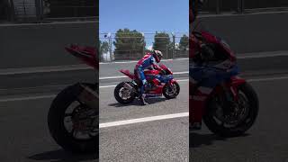 Honda Fireblade WorldSBK Full Bore Launch control start [upl. by Llekcm69]