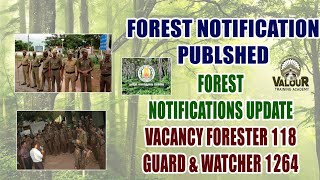 🔥Forest Notification PublishedForest Guard amp watcher Vacancy 1264Forester 118🔥 Science Eligible [upl. by Nagram]