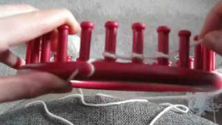 How to Cast onKnit using a Circular Loom [upl. by Novak]