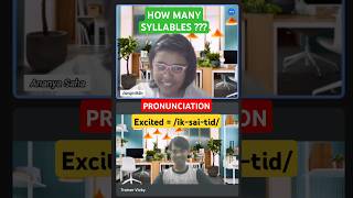 EXCITED Syllables  english languagelearning viralreels trending youtubeshorts viralvideo [upl. by Ivette]