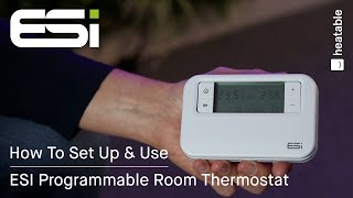 ESI Programmable Room Thermostat Instructions  Step By Step Guide [upl. by Barthold122]