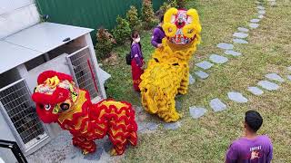 CNY 2024  Dragon amp Lion Dance by Kwong Ngai 光藝 at Bentong House [upl. by Aveneg]