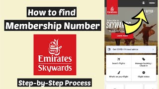 Emirates Skywards Membership Number  How to Find Emirates Skywards Membership Number Online [upl. by Eus]