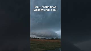 Timelapse of a BEEFY wall cloud near Webbers Falls OK 11424 tornado storm oklahoma weather [upl. by Annairt123]