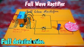 Full wave rectifier project  how to make full wave bridge rectifier  class 12 physics project [upl. by Niggem]