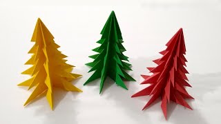 Papierowa Choinka zabawa dla dzieci wyroby z papieru przedmioty z papieru Origami [upl. by Kusin878]