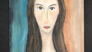 ‘Inspired By’ Week 2  Portrait Modigliani Portrait of Jeanne Hebuterne [upl. by Polinski749]