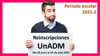 👀Cómo REINSCRIBIRSE UnADM semestre 20212👈 [upl. by Einnob]