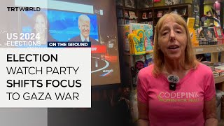 Election watch party shifts focus to Gaza war [upl. by Ryle973]