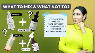 How to Layer Skincare Actives  Vit C Niacnamide AHABHA Retinol Hyaluronic Acid Chetali Chadha [upl. by Strander416]