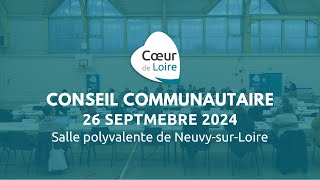 Conseil Communautaire du 26 septembre 2024 [upl. by Ecirehs108]