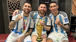 TODOS los FESTEJOS de los JUGADORES de ARGENTINA tras salir CAMPEÓN del MUNDIAL de QATAR 2022🇦🇷⚽ [upl. by Ardna643]