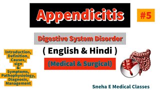 Appendicitis in Hindi  Medical Surgical  Adult Health [upl. by Ybab]