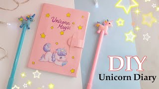 how to make unicorn diary with paper without cardboard  diy unicorn diary without gluegun unicorn [upl. by Narf643]