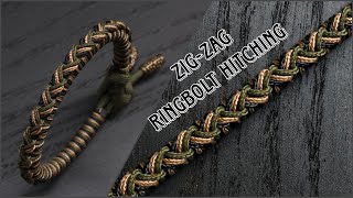 HOW TO MAKE ZIG ZAG RINGBOLT HITCHING PARACORD BRACELET EASY PARACORD TUTORIAL DIY [upl. by Lawry798]