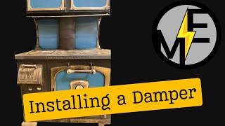 Installing a Damper in a Wood Burning Cookstove [upl. by Chita]