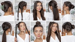 10 EASY HEATLESS BACK TO SCHOOL HAIRSTYLES [upl. by Eamon]