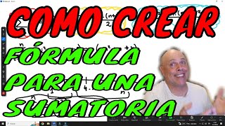 COMO CREAR UNA FÓRMULA DE CÁLCULO DE UNA SUMATORIA [upl. by Erick]