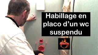 Habillage en placo d’un wc suspendu [upl. by Oguh349]