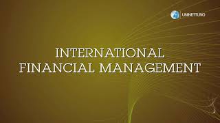 International Financial Management  Presentazione del corso UNINETTUNO [upl. by Matthiew]