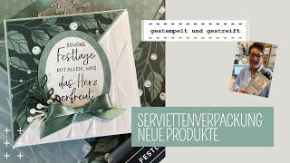 Serviettenverpackung  Neue Produkte  Perfekt Passende Blumen  Stampin´Up [upl. by Ynneb]