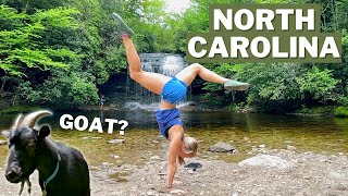 NORTH CAROLINA Waterfalls Hiking and Prospecting Gemstones  Lake Toxaway [upl. by Otsuj757]