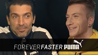 Gianluigi Buffon vs Marco Reus  Head to Head Interview  PUMA Football [upl. by Descombes620]