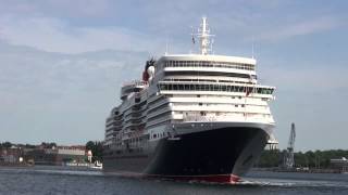 Kreuzfahrer MS quotQueen Elizabethquot in Kiel am 11 Juli 2015 [upl. by Dyoll]