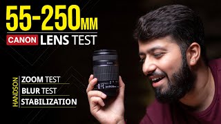 Canon 55250mm Zoom Lens Review  Photo amp Video Test Hindi [upl. by Nioe]