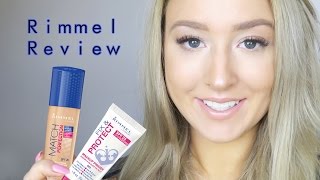 Rimmel Fix amp Protect Primer  Match Perfection Foundation  Review amp Demo [upl. by Llezom543]