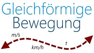 Gleichförmige Bewegung  einfach erklärt  Physik  Lerntippsammlungde [upl. by Benzel]