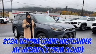 2024 Toyota Grand Highlander XLE Hybrid Storm Cloud [upl. by Nnyletak]