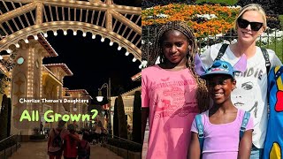 Charlize Theron Shares Heartwarming Disneyland Trip Pics With Her Growing Daughters [upl. by Maggee504]