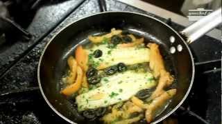 youcheftv  Eng  Mediterranean Style Sea Bass Fillets [upl. by Eisiam]