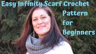 Easy Infinity Scarf Crochet Pattern for Beginners [upl. by Ayvid620]