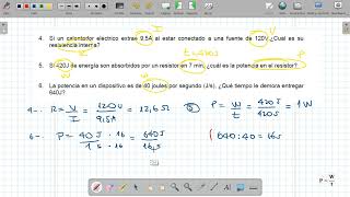 Cálculos de Intensidad de Corriente Resistencia Tensión y Potencia [upl. by Asiralc]