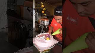 making icing cake 🎂fypシ゚viral cake reels cakechallenge challenge food [upl. by Delilah]