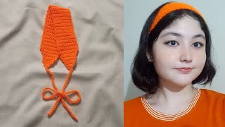 Crochet headband in the easiest way  easy tutorial [upl. by Aronson375]