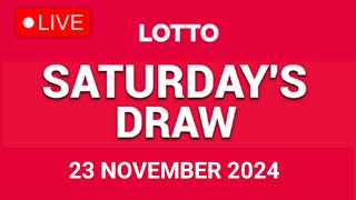 The National Lottery Lotto Draw Live results from Saturday 23 November 2024  tonights lotto [upl. by Pergrim]