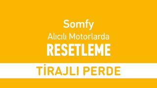 Somfy Alıcılı Motorlarda Resetleme  Tirajlı Perde [upl. by Ellednek]