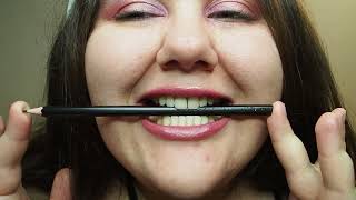 ASMR Pencil Biting Sounds for Relaxation  Soft Sleep Trigger [upl. by Anaibaf]